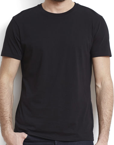 Black Pima Men's Classic Crew Tee