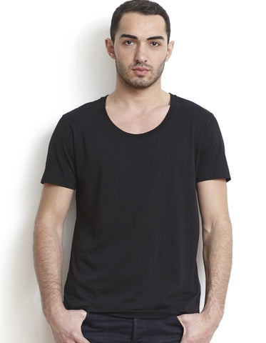 Black Pima Men's O-Neck Tee