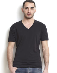 Black Pima Men's Classic V-Neck Tee