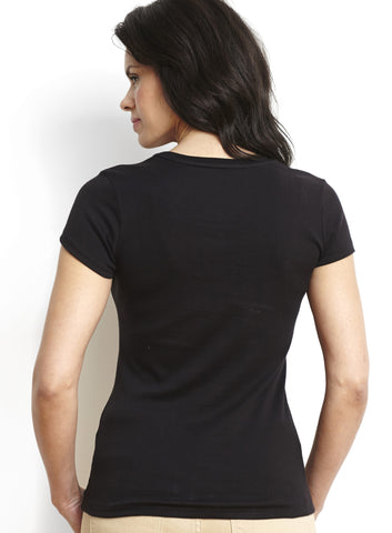 Black Pima Women's Classic Crew Tee