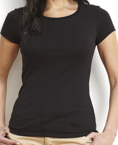 Black Pima Women's Classic Crew Tee