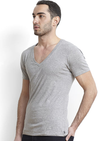 Black Pima Unisex Deep V-Neck Tee